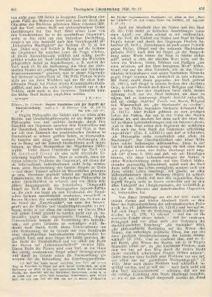 451-453 [Rezension] Giese, Gerhardt, Hegels Staatsidee und der Begriff der Staatserziehung