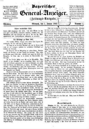 Bayerischer General-Anzeiger : Nürnberger Abendzeitung. 1862, 1 - 6