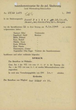 Felder, Josef