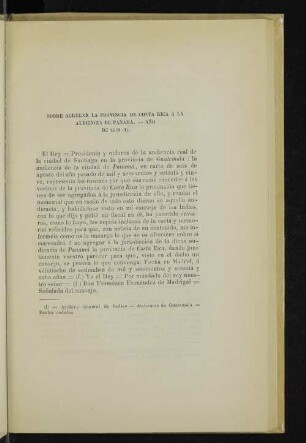 Sobre agregar la provincia de Costa Rica á la audiencia de Panamá. - Año de 1678 (1).