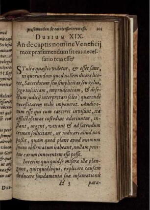 Dubium XIX. An de captis nomine Veneficii mox praesumendum sit eas necessario reas esse?