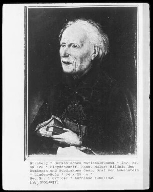 Bildnis des Domherrn und Subdiakons Georg Graf von Löwenstein