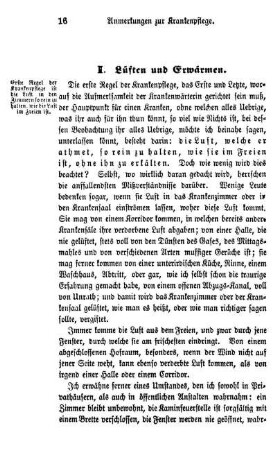 I. Lüften und Erwärmen.