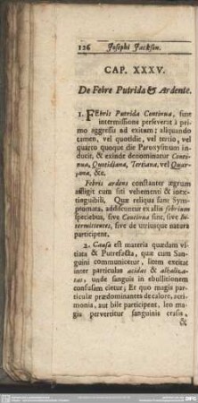 Cap. XXXV. De Febre Putrida & Ardente