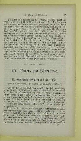 III. Länder- und Völkerkunde