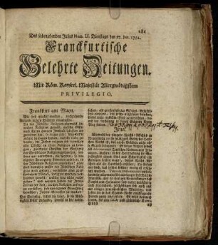 Num. LI. Dienstags den 27. Jun. 1752 - Num. LX. Freytags den 28. Jul. 1752