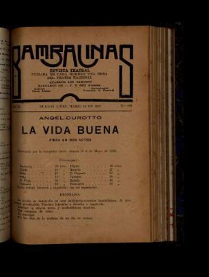 La vida buena : pieza en dos actos