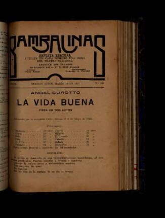 La vida buena : pieza en dos actos