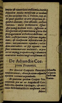 De Adjunctis Corporis Prutenici.