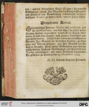 Dreyzehender Articul