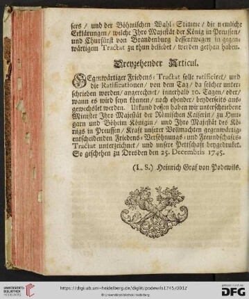 Dreyzehender Articul