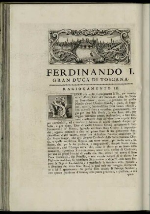 Ferdinando I. Gran Duca Di Toscana. Ragionamento III.