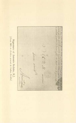 Signature of Antonio Sedeno, S. J.