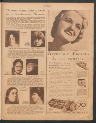 Nuestras damas, alma y sostén de la Beneficencia Nacional