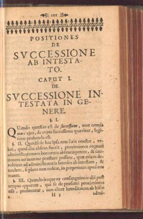Positiones De Svccessione Ab Intestato