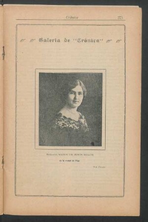 [Retrato de] Señorita María de Jesús Rolón : de la ciudad de Pilar