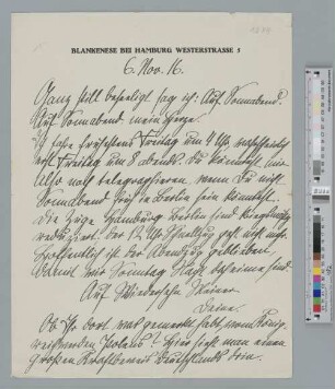 Brief an Richard Dehmel