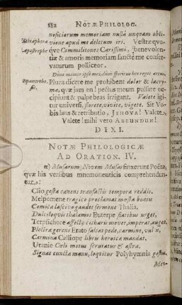 Notæ Philologicæ Ad Oration. IV.