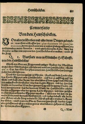 Conversatio Von den Hewschröcken.