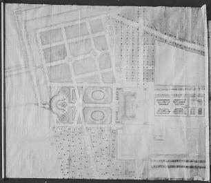 Plan des Rittergutes Benndorff mit Gartenanlage im französischen Stil