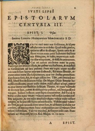 Epistolarum selectarum centuria singularis ad Italos et Hispanos : quive in iis locis