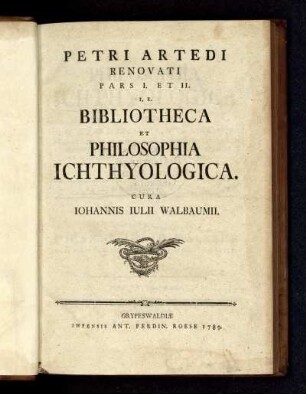 Pars II: Philosophia Ichthyologiae : Ichthyologiae pars II