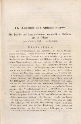 Die Tertiär- und Quartärbildungen am nördlichen Bodensee und im Höhgau