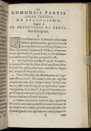 Caput I. De Definitione Et Partibus Syllogismi.
