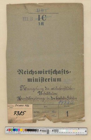 Neuregelung der wirtschaftlichen Verhältnisse in den besetzten Gebieten: Handelsspionage in den besetzten Gebieten
