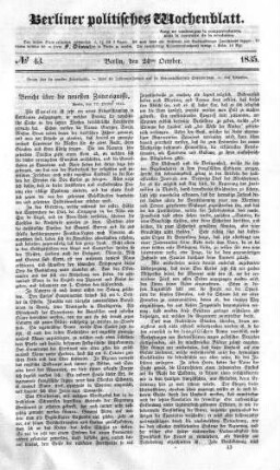 No 43, 24. Oktober 1835