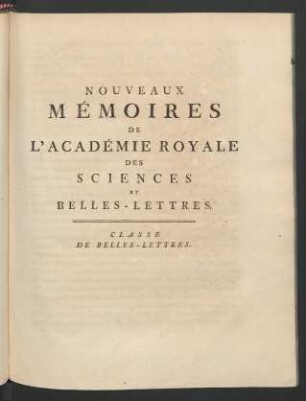 Classe De Belles-Lettres