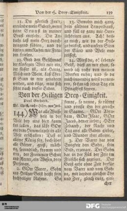Von der H. Drey-Einigkeit.