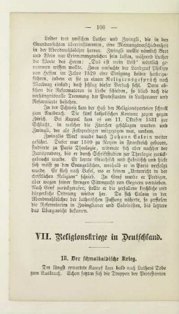 VII. Religionskriege in Deutschland