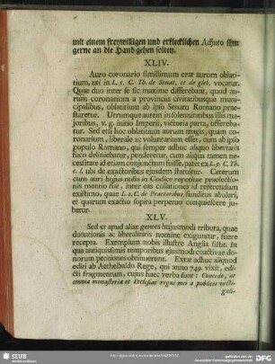 XLIV. Aurum oblatitium