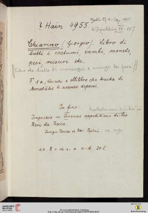 Bibliographische Notizen