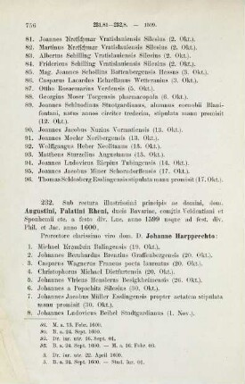 756-760, Matrikel 232, 1-85 (1599/1600)