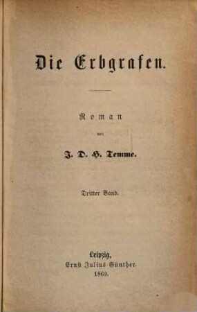 Die Erbgrafen : Roman, 3