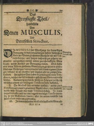 Das Dreyßigste Theil, handelnde Von Denen Musculis, Und Dererselben Structur