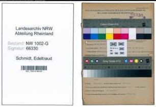 Entnazifizierung Edeltraud Schmidt, geb. 25.09.1902 (Malerin)