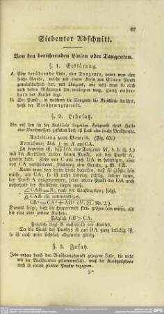 Siebenter Abschnitt. Von den berührenden Linien oder Tangenten