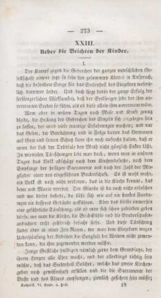 273-279 Ueber die Beichten der Kinder I.