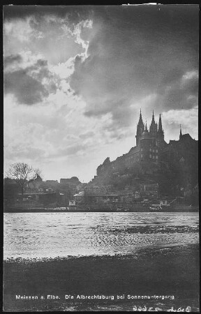 Meißen. Die Albrechtsburg bei Sonnenuntergang