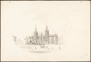Deutsches Haus (Gesellschaftshaus), Brünn: Perspektivische Ansicht