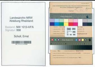 Entnazifizierung Ernst Scholl , geb. 14.12.1894 (Haendler)