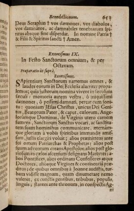 651-675, Exorcismus IX