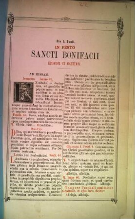 Die 5. Junii. In festo Sancti Bonifacii, episcopi et martyris