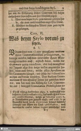 Cap. II. Was beym Stylo voraus zu setzen