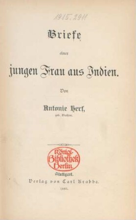 Briefe einer jungen Frau aus Indien