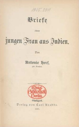 Briefe einer jungen Frau aus Indien