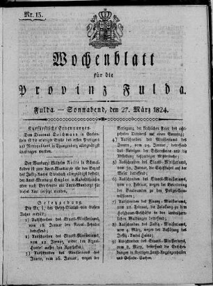 Nr. 13, Ausgabe vom 27. März 1824
